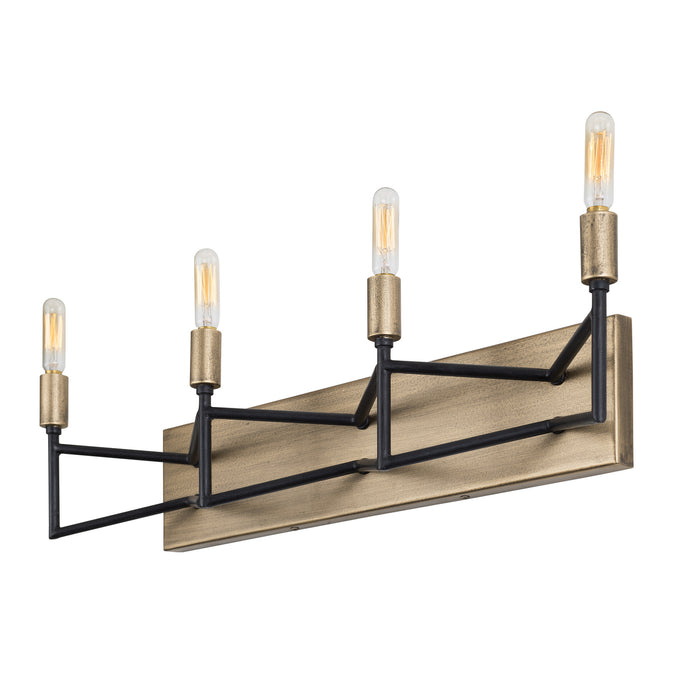 Varaluz 314B04HGCB Four Light Bath, Havana Gold/Carbon