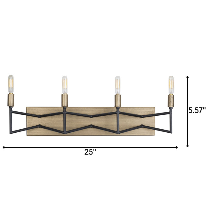 Varaluz 314B04HGCB Four Light Bath, Havana Gold/Carbon