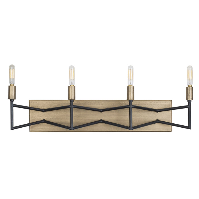 Varaluz 314B04HGCB Four Light Bath, Havana Gold/Carbon