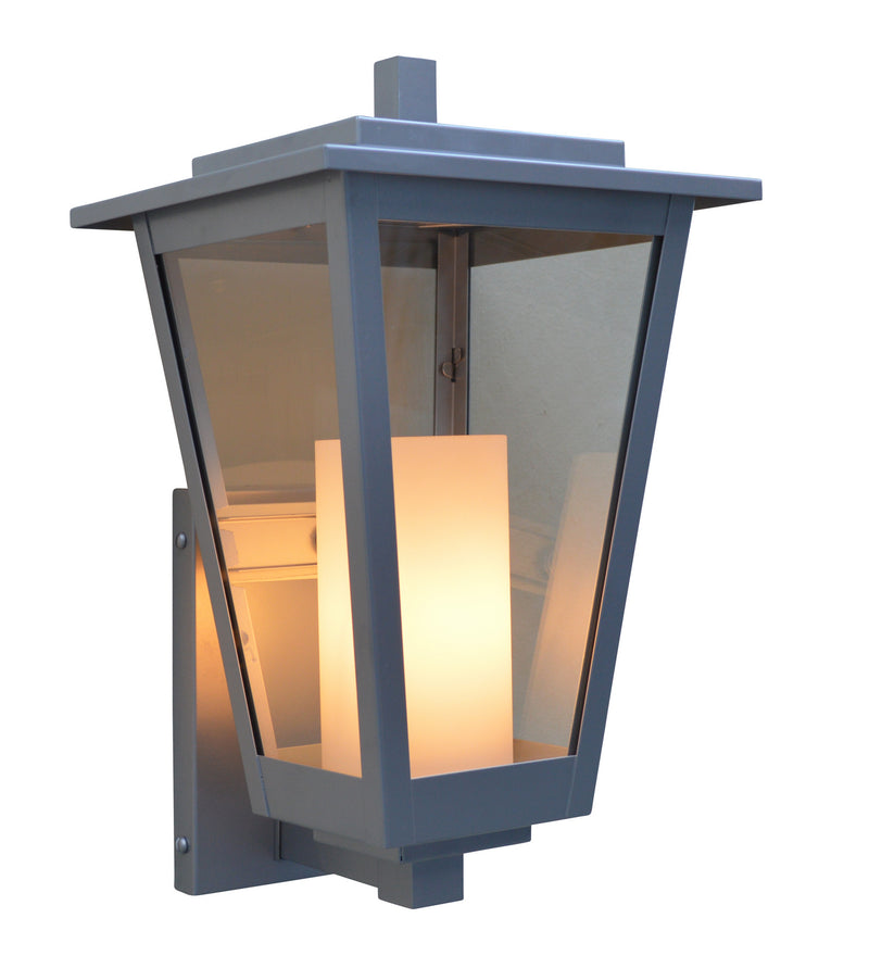 Arroyo BRB-8CLR/WHT-P One Light Wall Mount, Pewter