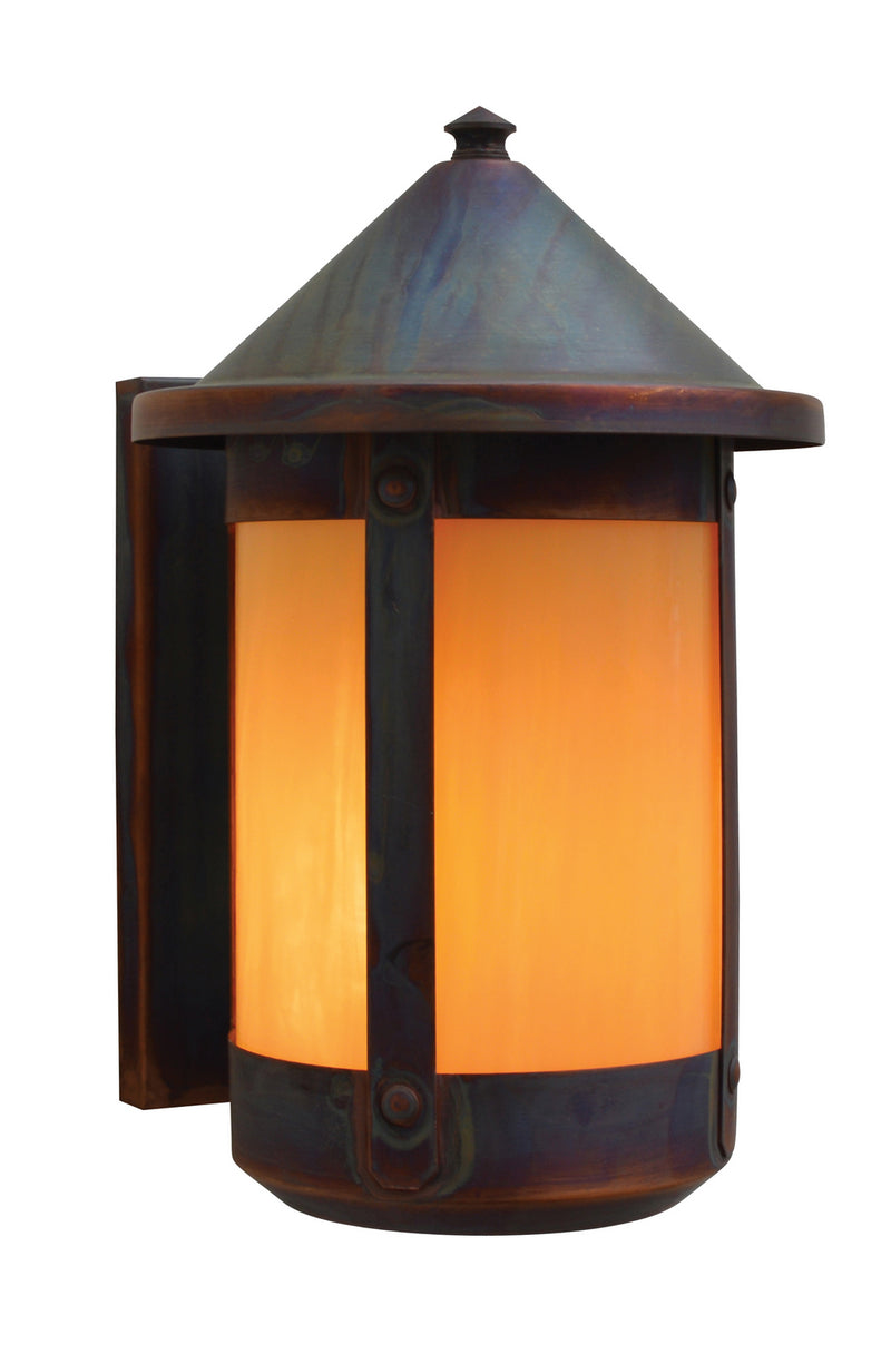 Arroyo BS-7RTN-RC One Light Wall Mount, Raw Copper