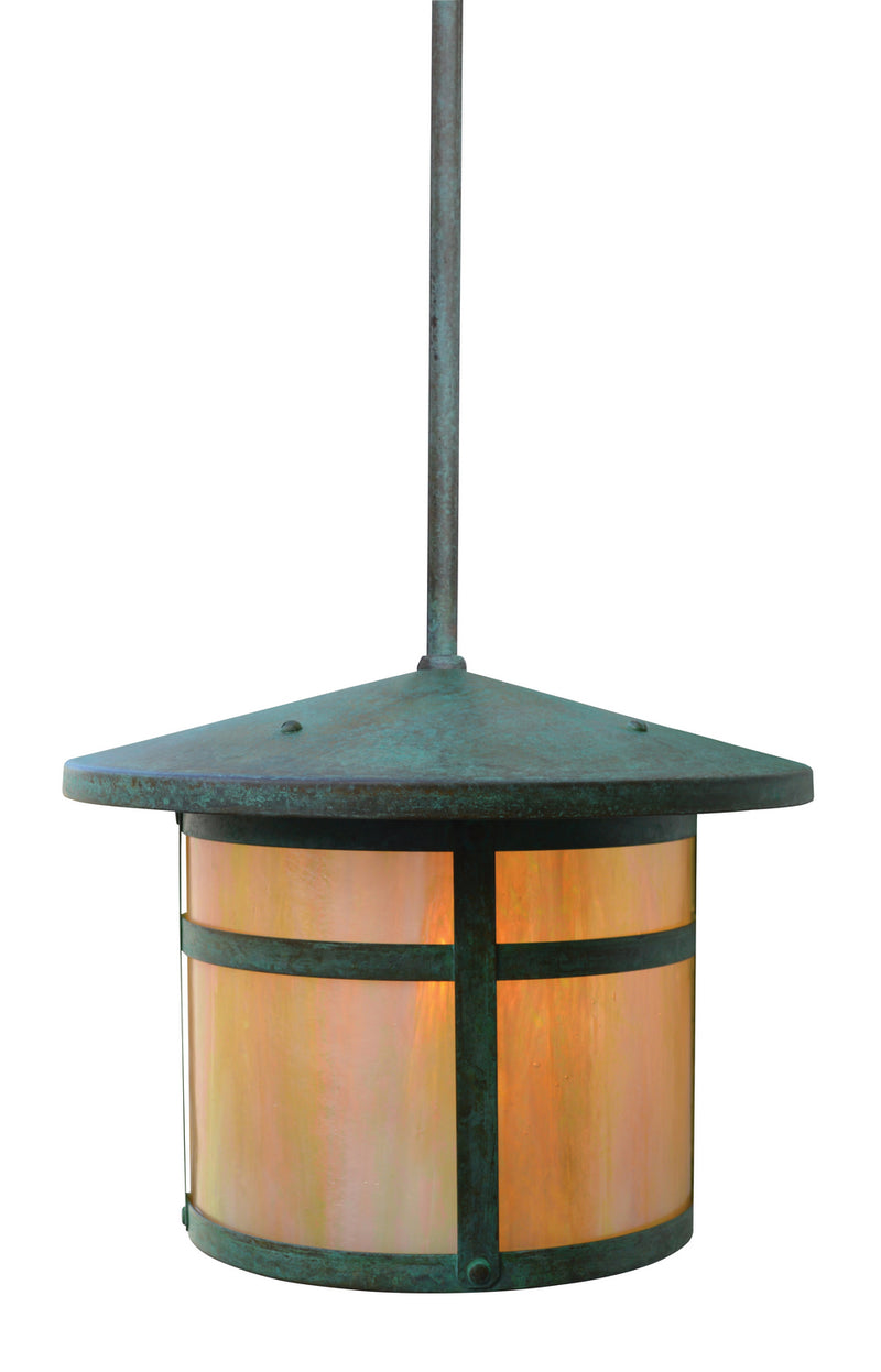 Arroyo BSH-11GW-VP One Light Pendant, Verdigris Patina