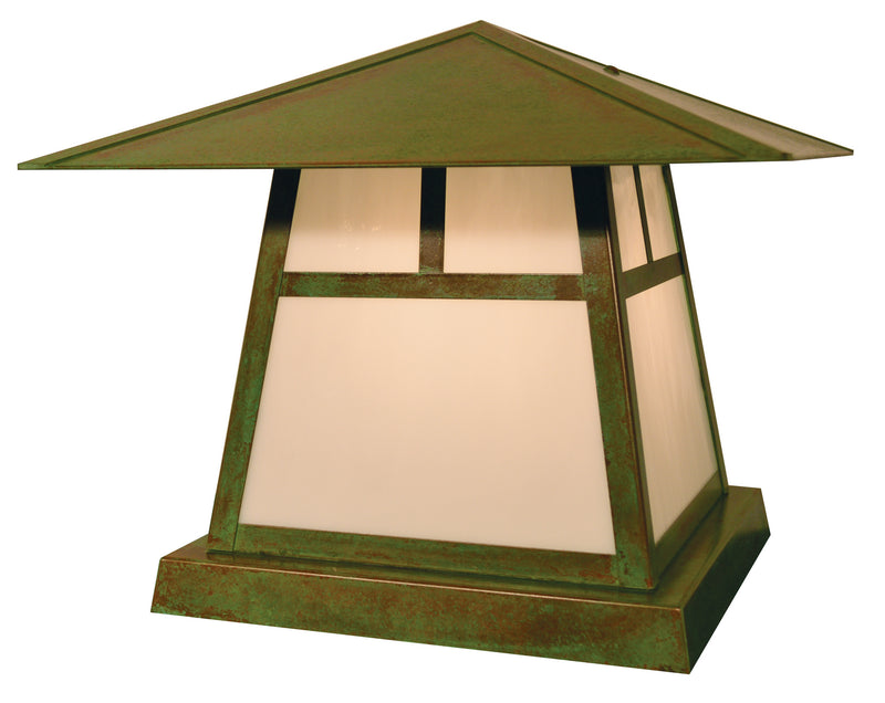 Arroyo CC-12TWO-VP One Light Column Mount, Verdigris Patina