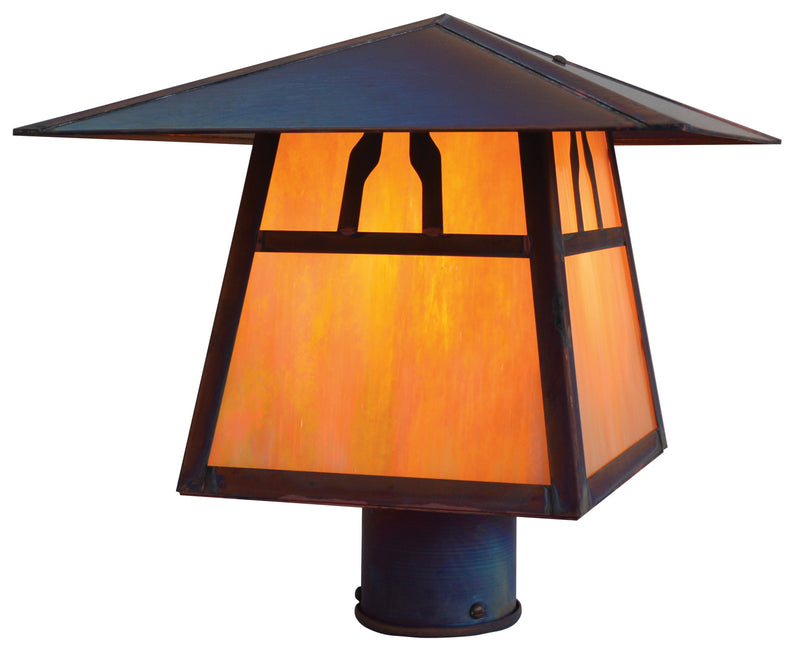 Arroyo CP-12BGW-RC One Light Post Mount, Raw Copper
