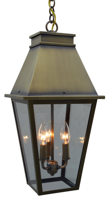Arroyo CRH-10CLR-AB Three Light Pendant, Antique Brass