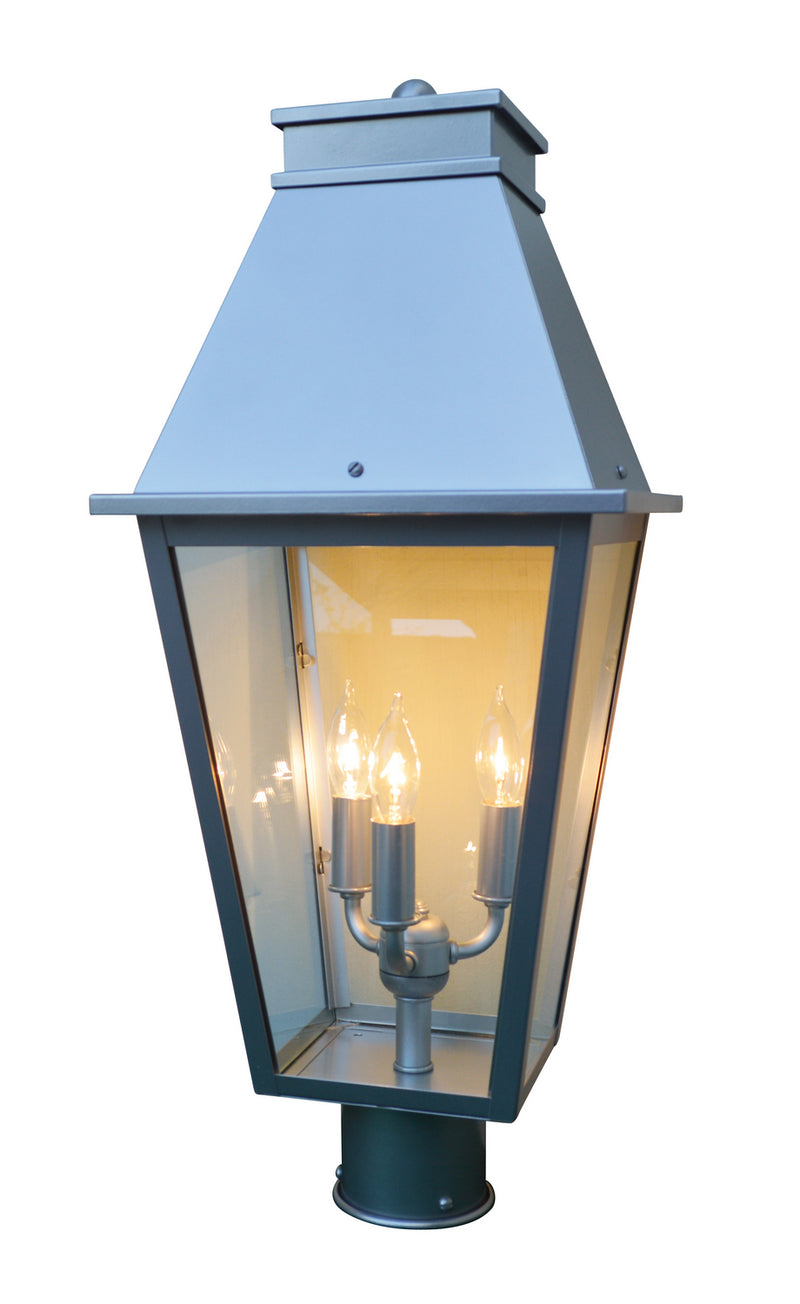 Arroyo CRP-10CLR-P Three Light Post Mount, Pewter