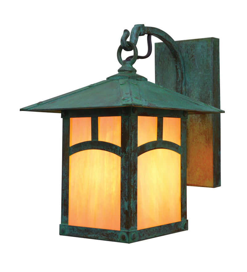 Arroyo EB-7AGW-VP One Light Wall Mount, Verdigris Patina