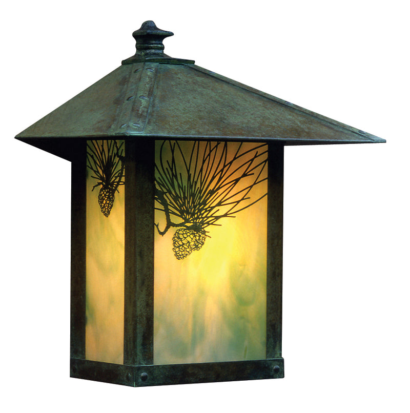 Arroyo EW-16PFGW-VP One Light Wall Mount, Verdigris Patina