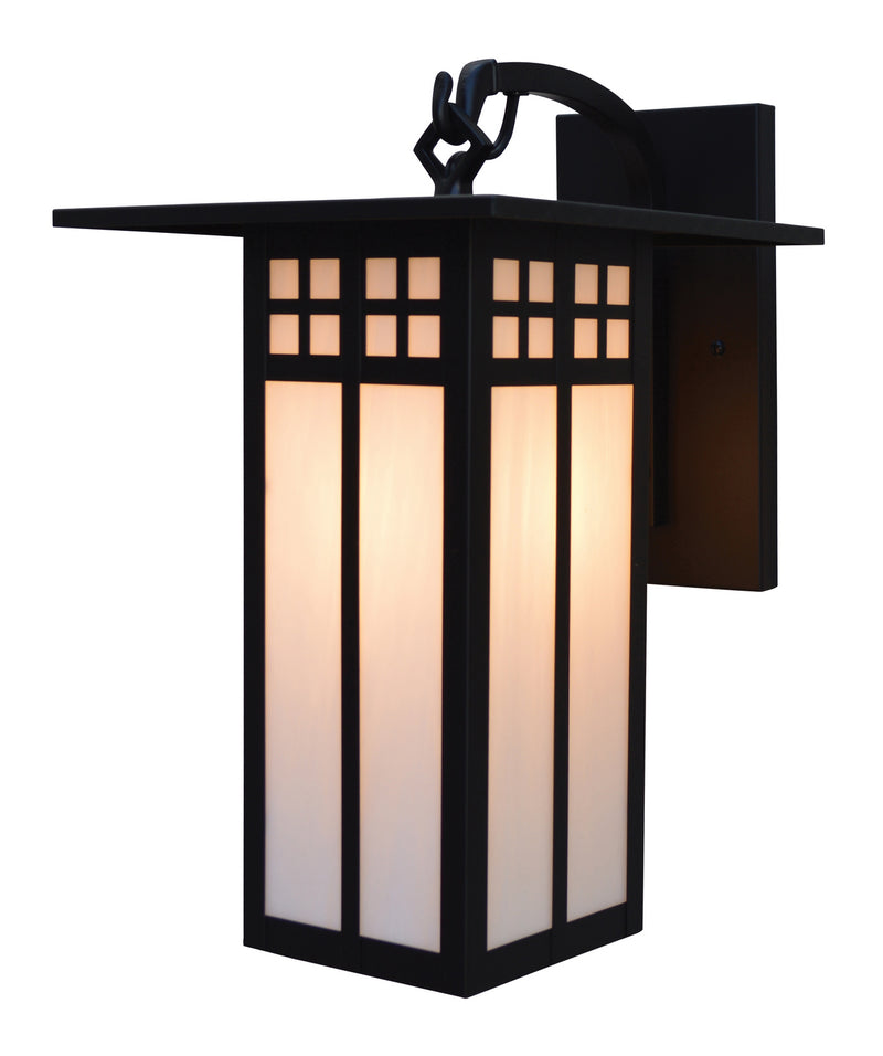 Arroyo GB-9LWO-BK One Light Wall Mount, Satin Black