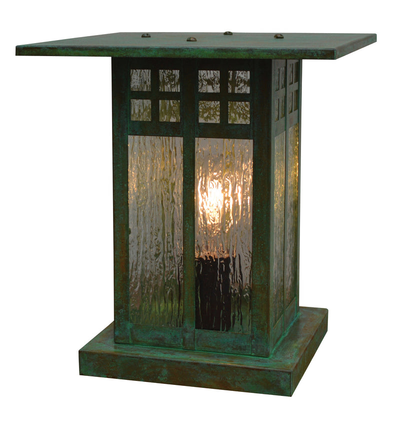 Arroyo GC-9RM-VP One Light Column Mount, Verdigris Patina