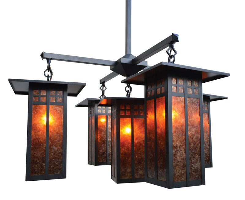 Arroyo GCH-9L/4-1M-BZ Five Light Chandelier, Bronze