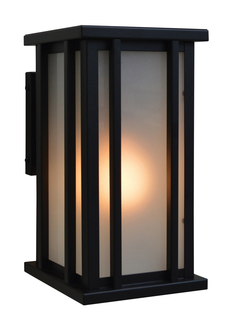 Arroyo GLB-6F-BK One Light Wall Mount, Satin Black