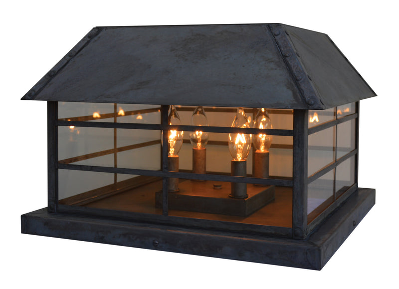 Arroyo HAC-16CLR-MB Four Light Column Mount, Mission Brown