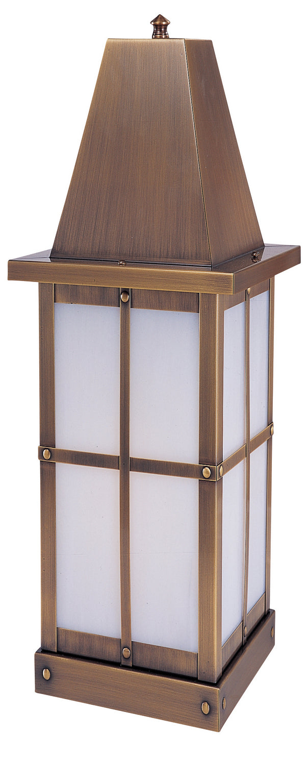 Arroyo HC-8LWO-AB One Light Column Mount, Antique Brass