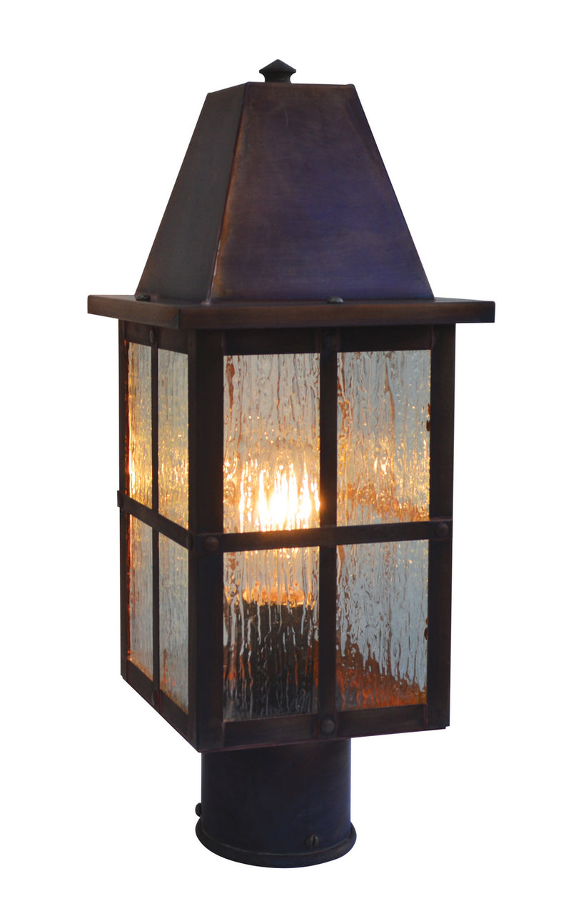 Arroyo HP-6RM-RC One Light Post Mount, Raw Copper