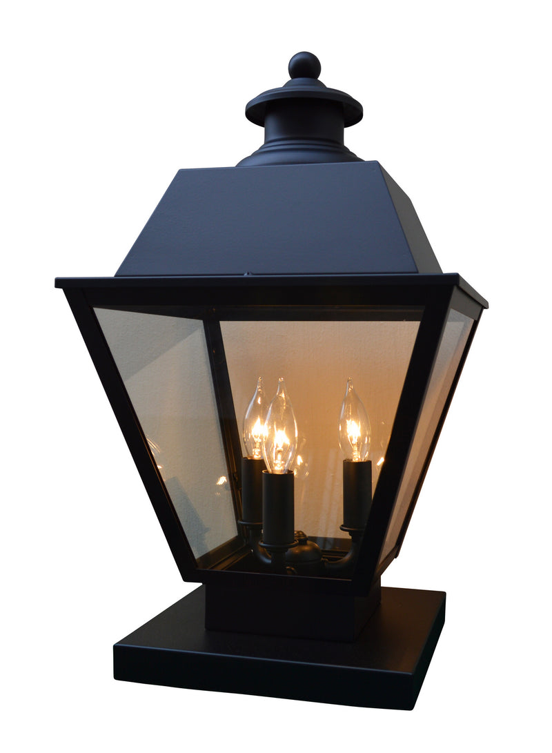 Arroyo INC-10MRCLR-BK Three Light Column Mount, Satin Black