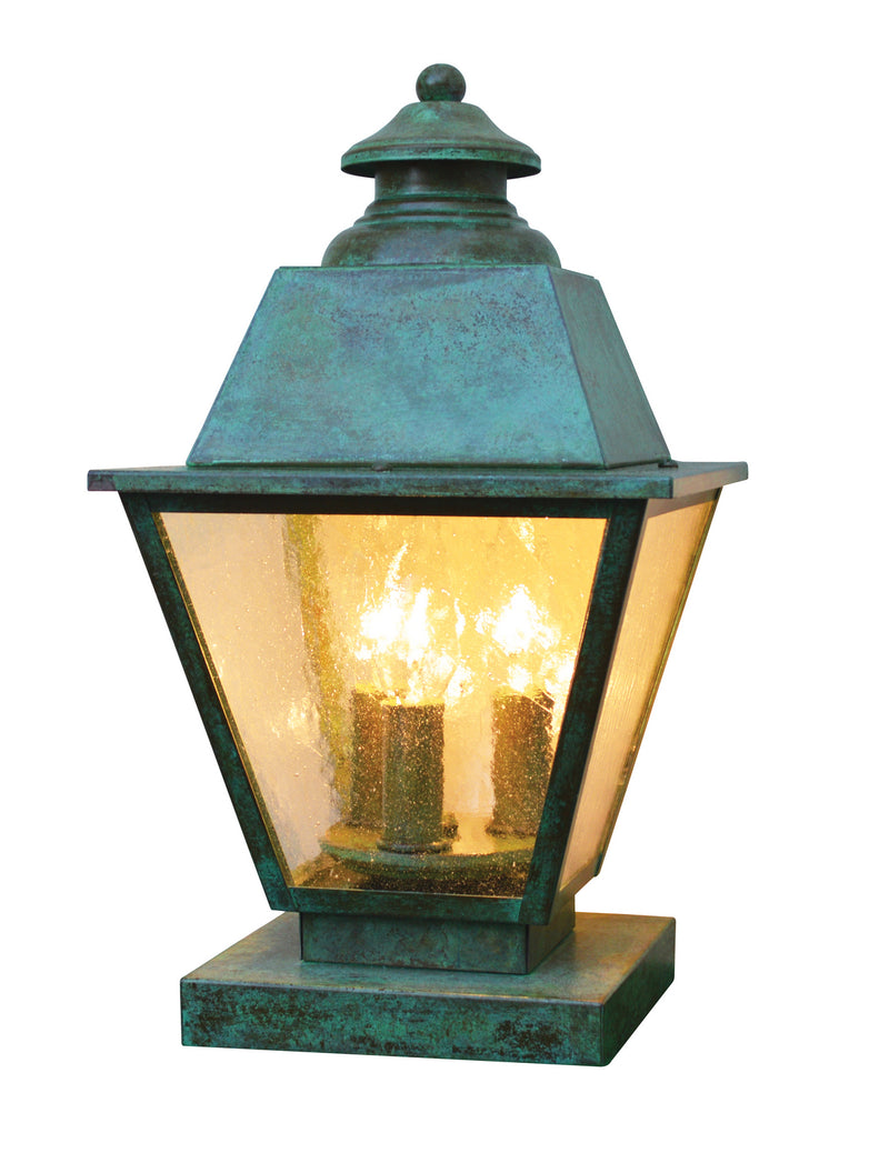 Arroyo INC-8MRCS-VP Three Light Column Mount, Verdigris Patina