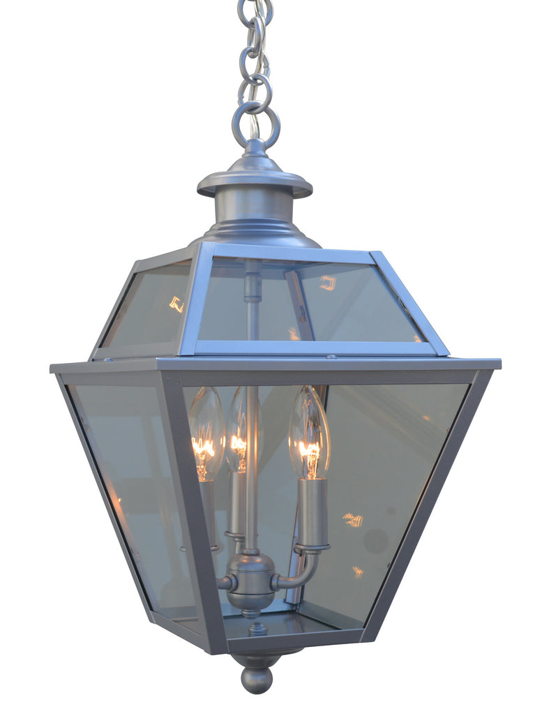 Arroyo INH-10GRCLR-P Three Light Pendant, Pewter