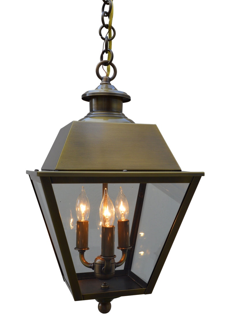 Arroyo INH-10MRCLR-AB Three Light Pendant, Antique Brass