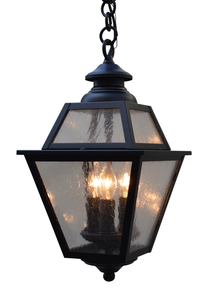 Arroyo INH-8GRCS-BK Three Light Pendant, Satin Black