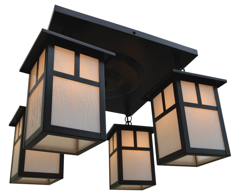 Arroyo MCM-6/4TWO-BZ Four Light Ceiling Mount, Bronze
