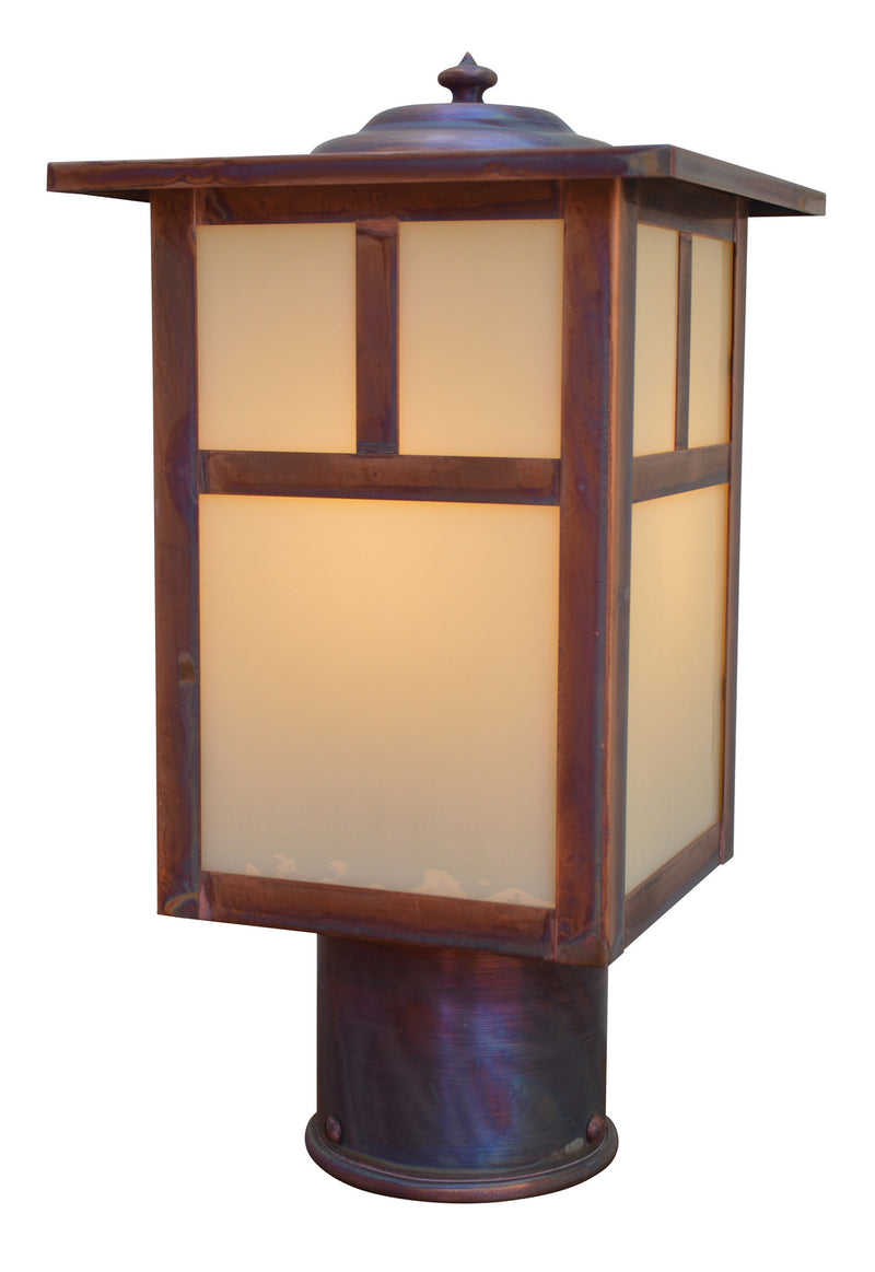 Arroyo MP-6TCR-RC One Light Post Mount, Raw Copper