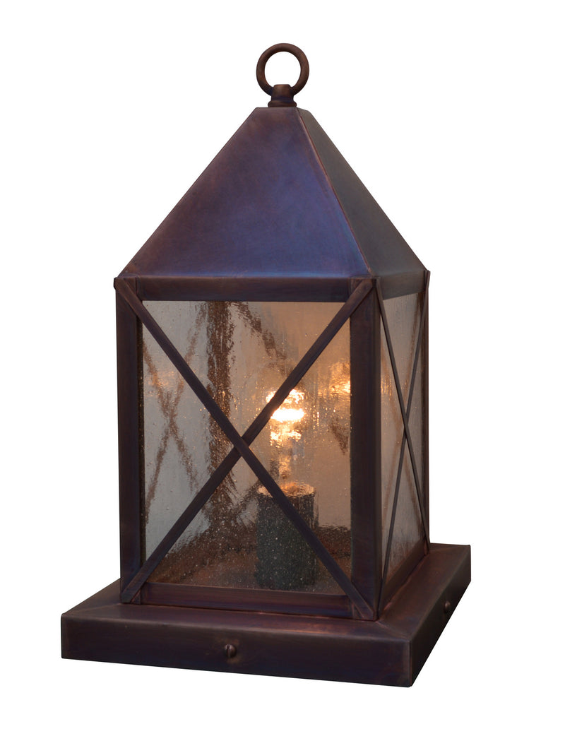 Arroyo NOC-6CS-RC One Light Column Mount, Raw Copper