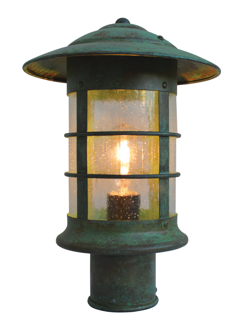 Arroyo NP-9CS-VP One Light Post Mount, Verdigris Patina