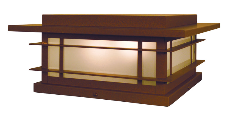 Arroyo OPC-15F-RB One Light Column Mount, Rustic Brown