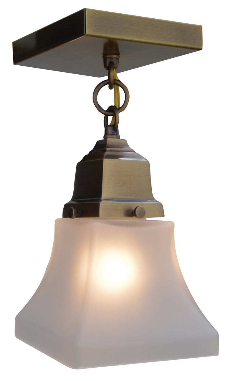 Arroyo RCM-1-AB One Light Ceiling Mount, Antique Brass