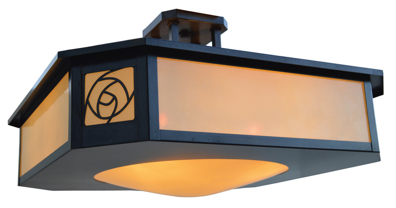 Arroyo SCCM-21CR-BZ Four Light Semi-Flush Mount, Bronze