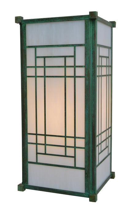 Arroyo SDB-10WO-VP One Light Wall Mount, Verdigris Patina