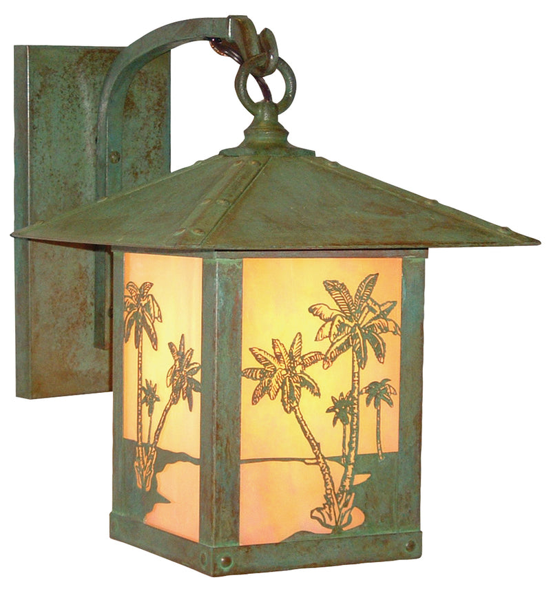 Arroyo TRB-12PTGW-VP One Light Wall Mount, Verdigris Patina
