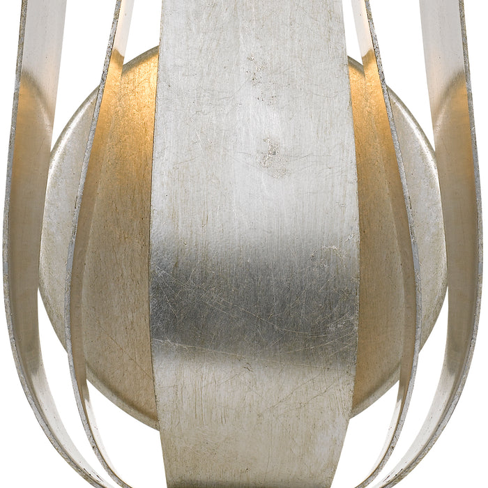 Crystorama 511-SA One Light Wall Sconce, Antique Silver