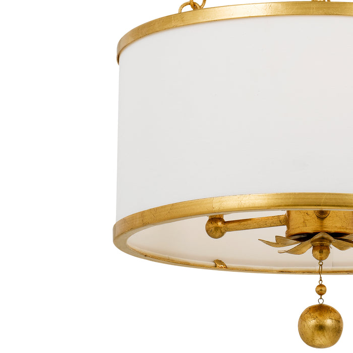 Crystorama 513-GA Three Light Chandelier, Antique Gold