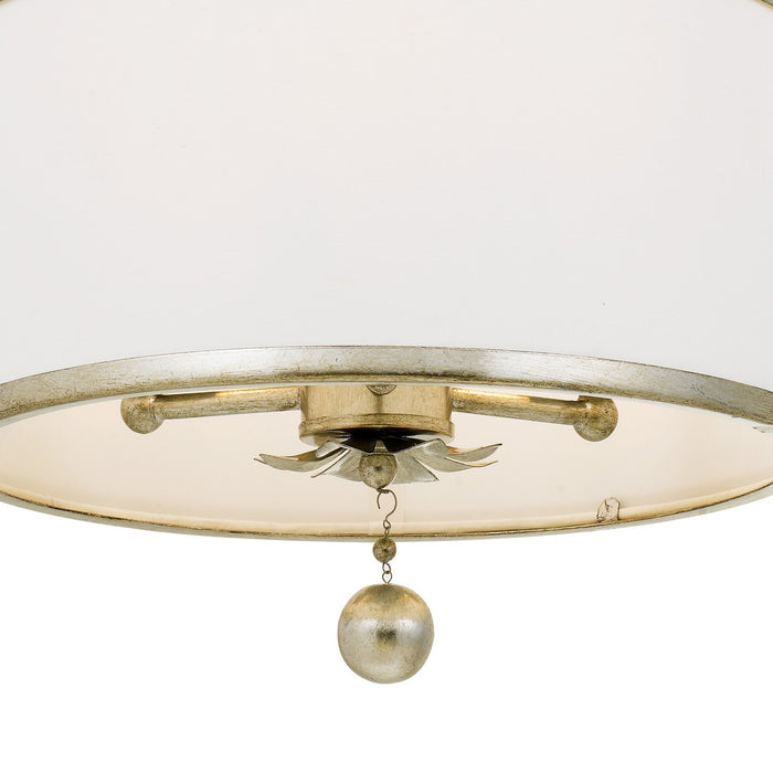 Crystorama 513-SA Three Light Chandelier, Antique Silver