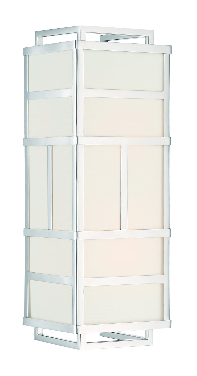 Crystorama DAN-402-PN Two Light Wall Sconce, Polished Nickel