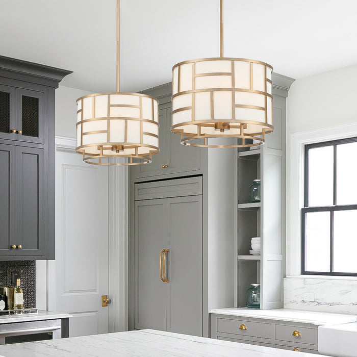 Crystorama DAN-404-VG Four Light Chandelier, Vibrant Gold