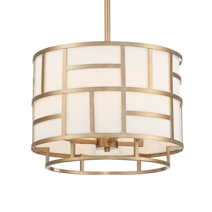 Crystorama DAN-404-VG Four Light Chandelier, Vibrant Gold