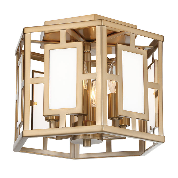 Crystorama HIL-990-VG Six Light Semi Flush Mount, Vibrant Gold
