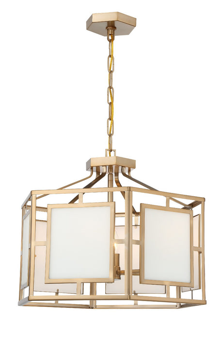 Crystorama HIL-995-VG Six Light Chandelier, Vibrant Gold