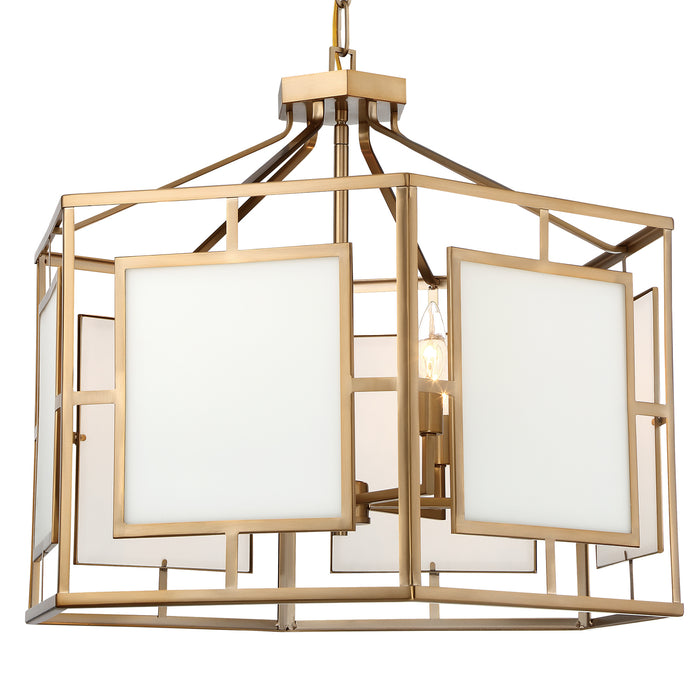 Crystorama HIL-996-VG Six Light Chandelier, Vibrant Gold