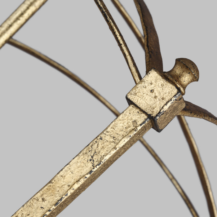 Visual Comfort Studio F3322/4ADB Four Light Lantern, Antique Gild