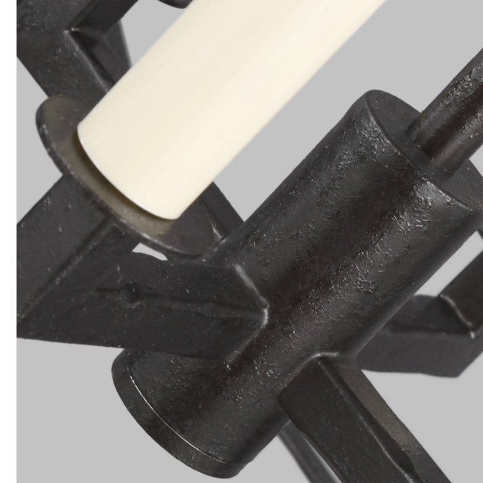 Visual Comfort Studio F3322/4SMS Four Light Lantern, Smith Steel