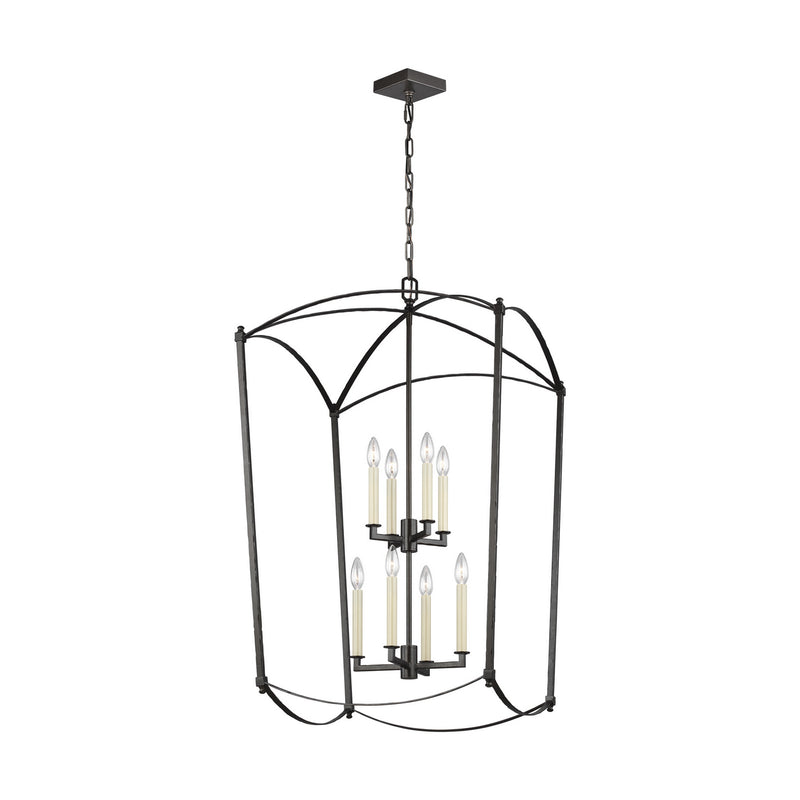 Visual Comfort Studio F3324/8SMS Eight Light Lantern, Smith Steel