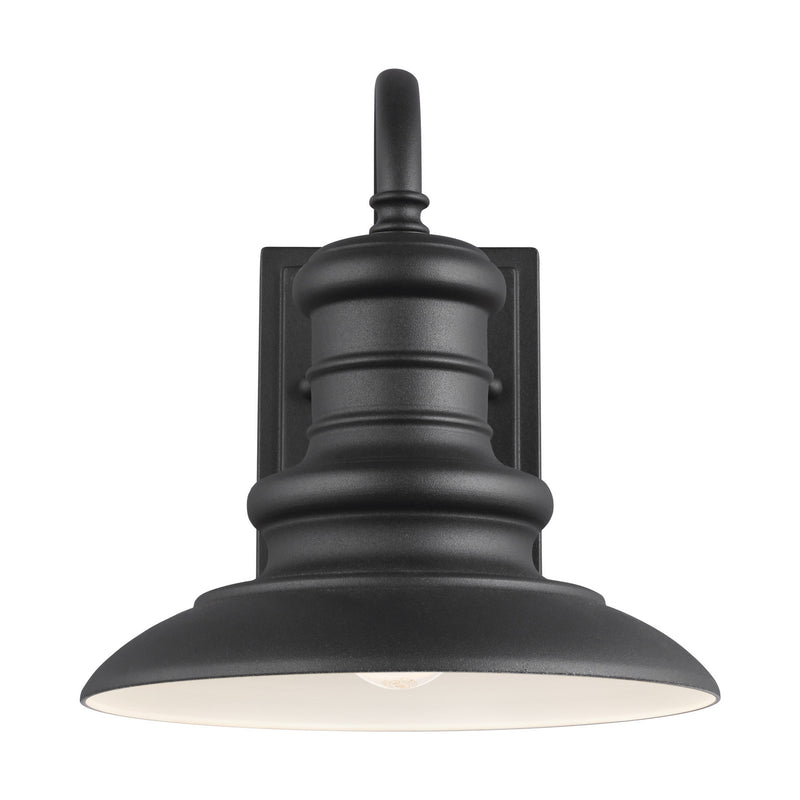Generation Lighting OL8600TXB One Light Outdoor Wall Lantern, Textured Black