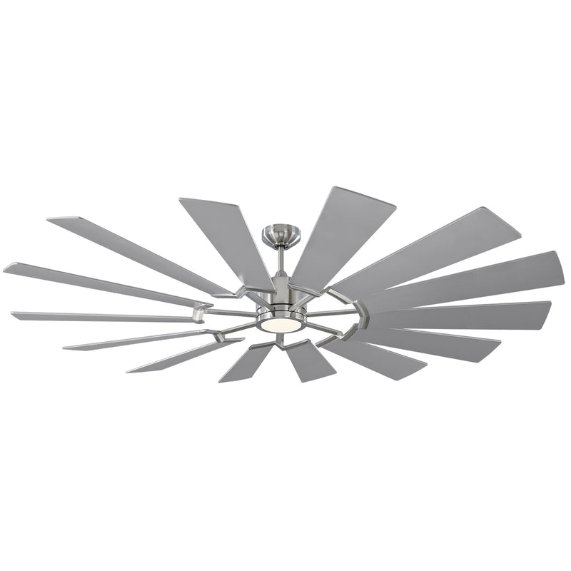 Visual Comfort Fan 14PRR72BSD 72``Ceiling Fan, Brushed Steel