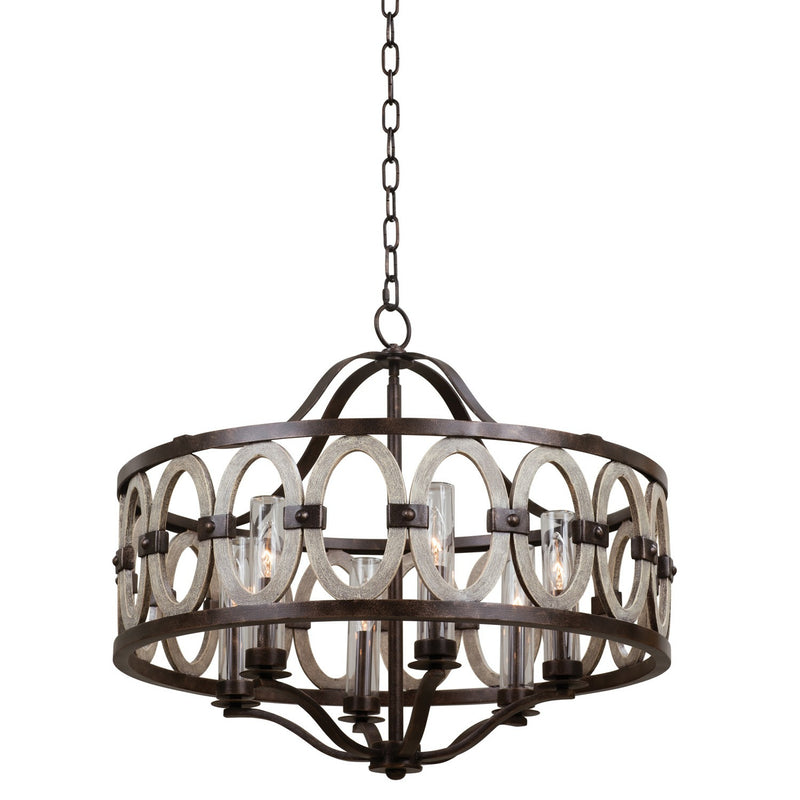 Kalco 404452FG Six Light Outdoor Pendant, Florence Gold