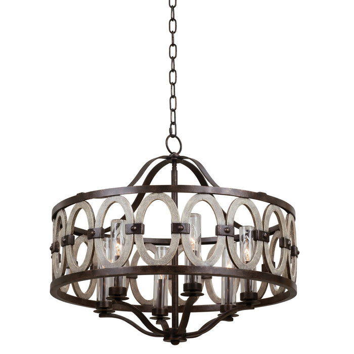 Kalco 404452FG Six Light Outdoor Pendant, Florence Gold
