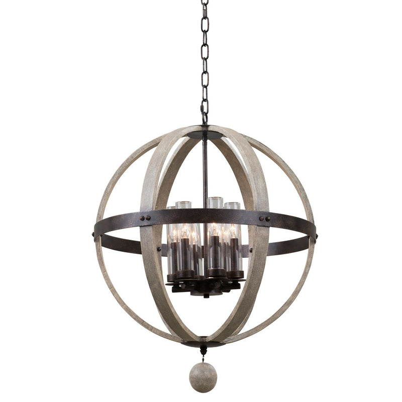 Kalco 404651FG Six Light Outdoor Pendant, Florence Gold